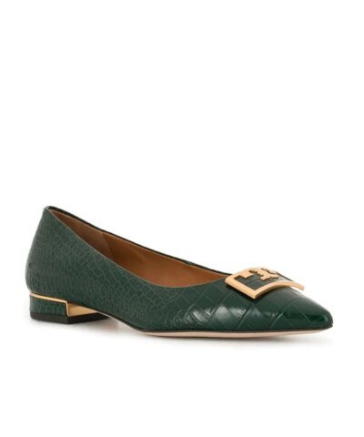 Tory Burch Gigi Pointed Toe Flats, Green