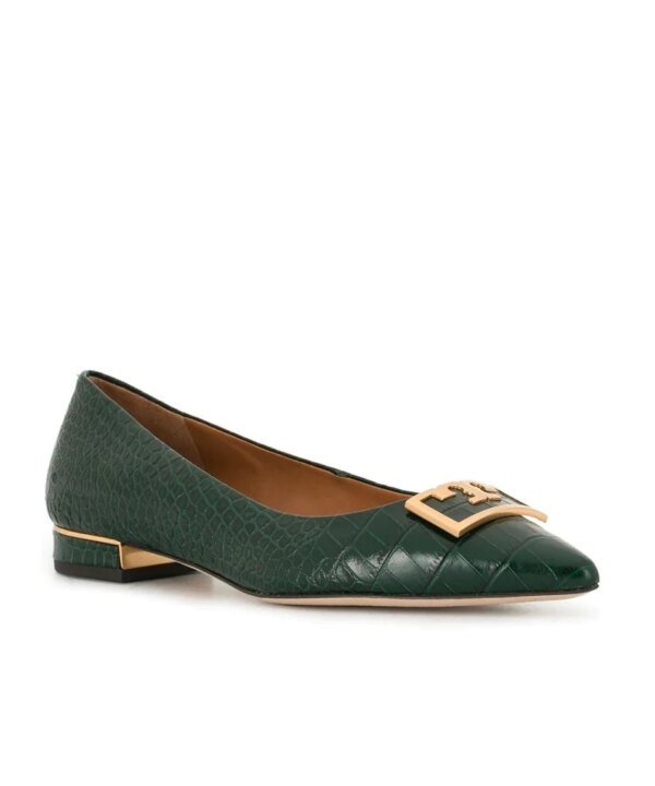 Tory Burch Gigi Pointed Toe Flats, Green