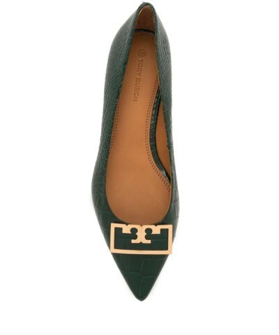 Tory Burch Gigi Pointed Toe Flats, Green