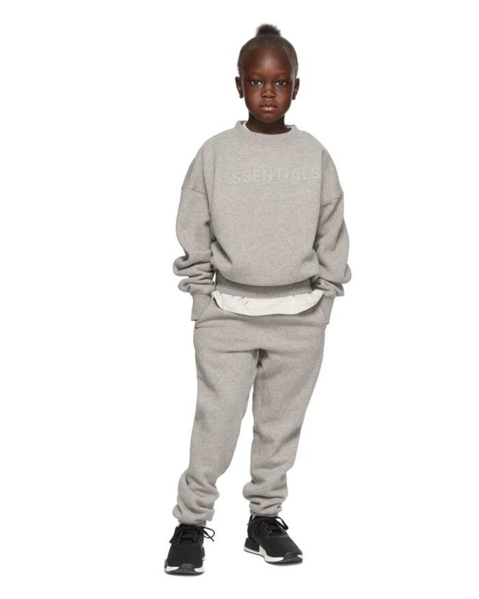 Fear of God Essentials Kids Sweatpants, Heather Oatmeal