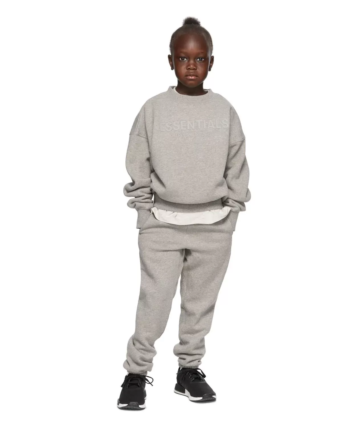 Fear of God Essentials Kids Sweatpants, Heather Oatmeal