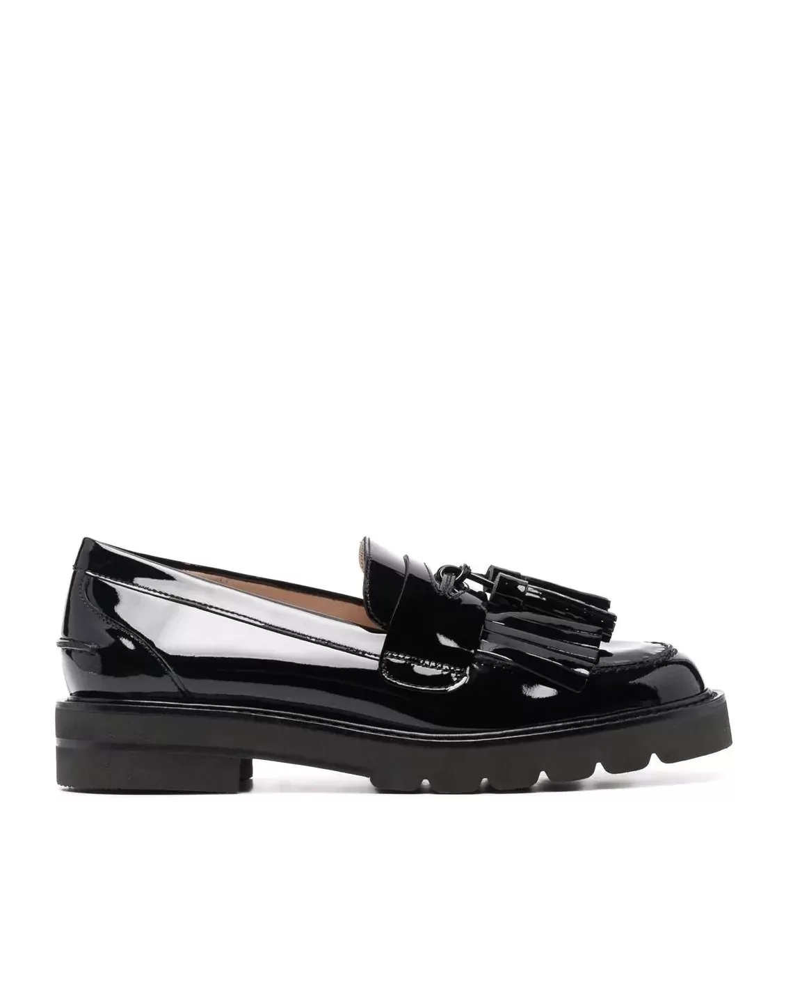 Stuart Weitzman Fringed Mila Lift Loafers