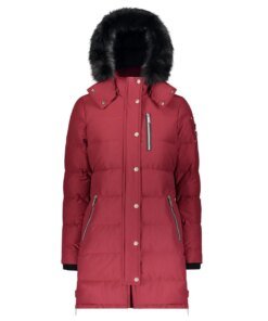 Moose Knuckles Paddockwood Genuine Fox Fur Trim Down Parka In Red