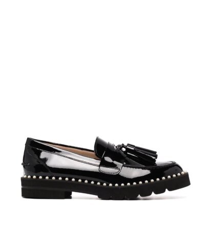Stuart Weitzman Studded Detail Tassel Loafers