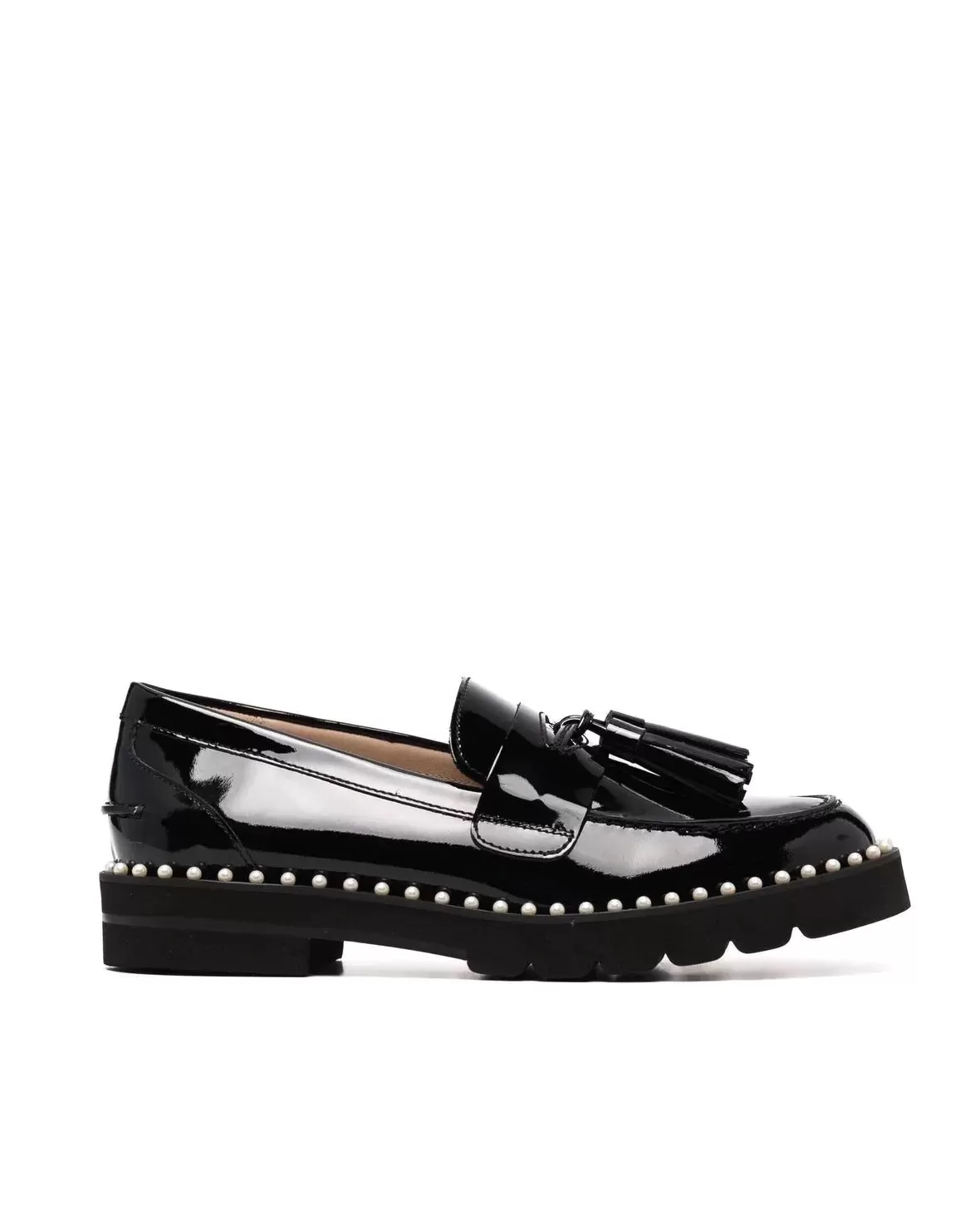 Stuart Weitzman Studded Detail Tassel Loafers