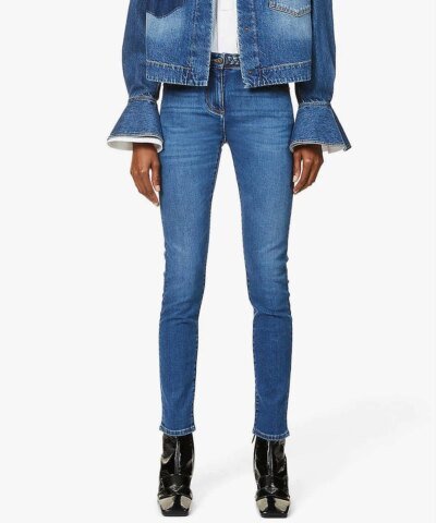 Valentino Skinny Mid-Rise Jeans