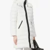 Mackage Farren Stretch Lightweight Down Coat With Removable Hood, White