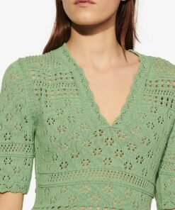 Sandro Joe Pointelle Cotton-Knit Jumper