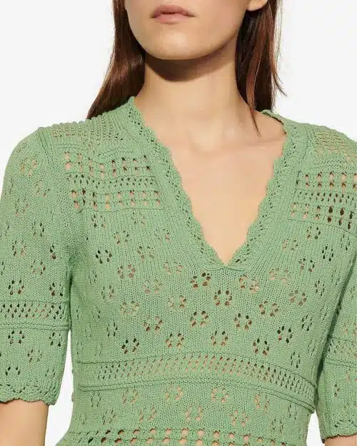 Sandro Joe Pointelle Cotton-Knit Jumper