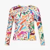 Pleats Please Issey Miyake Confetti Graphic-Print Woven Top