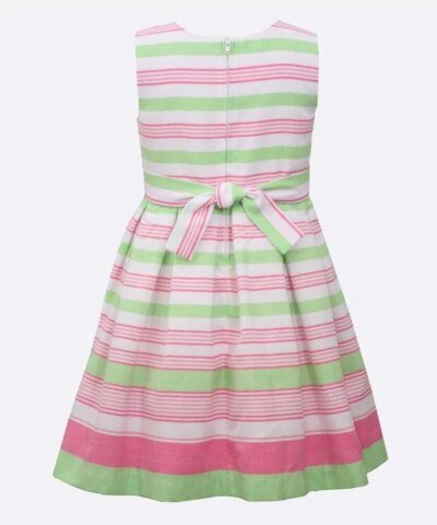 Bonnie Jean Little Girls Striped Linen Dress
