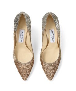 Jimmy Choo ROMY 85 Glitter Dégradé Pointed Pumps