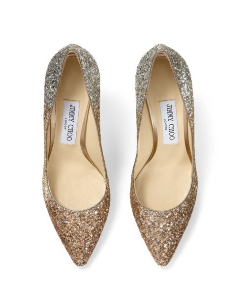 Jimmy Choo ROMY 85 Glitter Dégradé Pointed Pumps