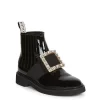 Roger Vivier Chelsea Viv' Rangers Strass Buckle Ankle Boots