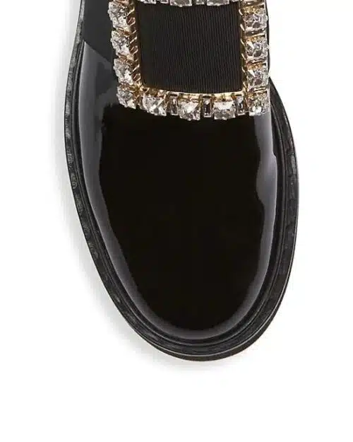 Roger Vivier Chelsea Viv' Rangers Strass Buckle Ankle Boots