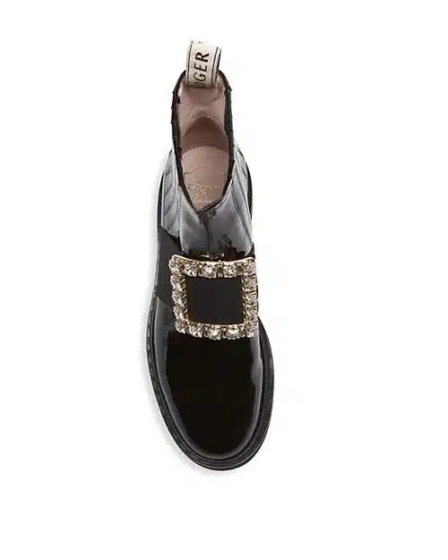 Roger Vivier Chelsea Viv' Rangers Strass Buckle Ankle Boots