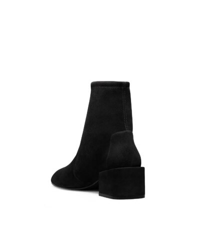 Stuart Weitzman Accordion Black Suede Bootie
