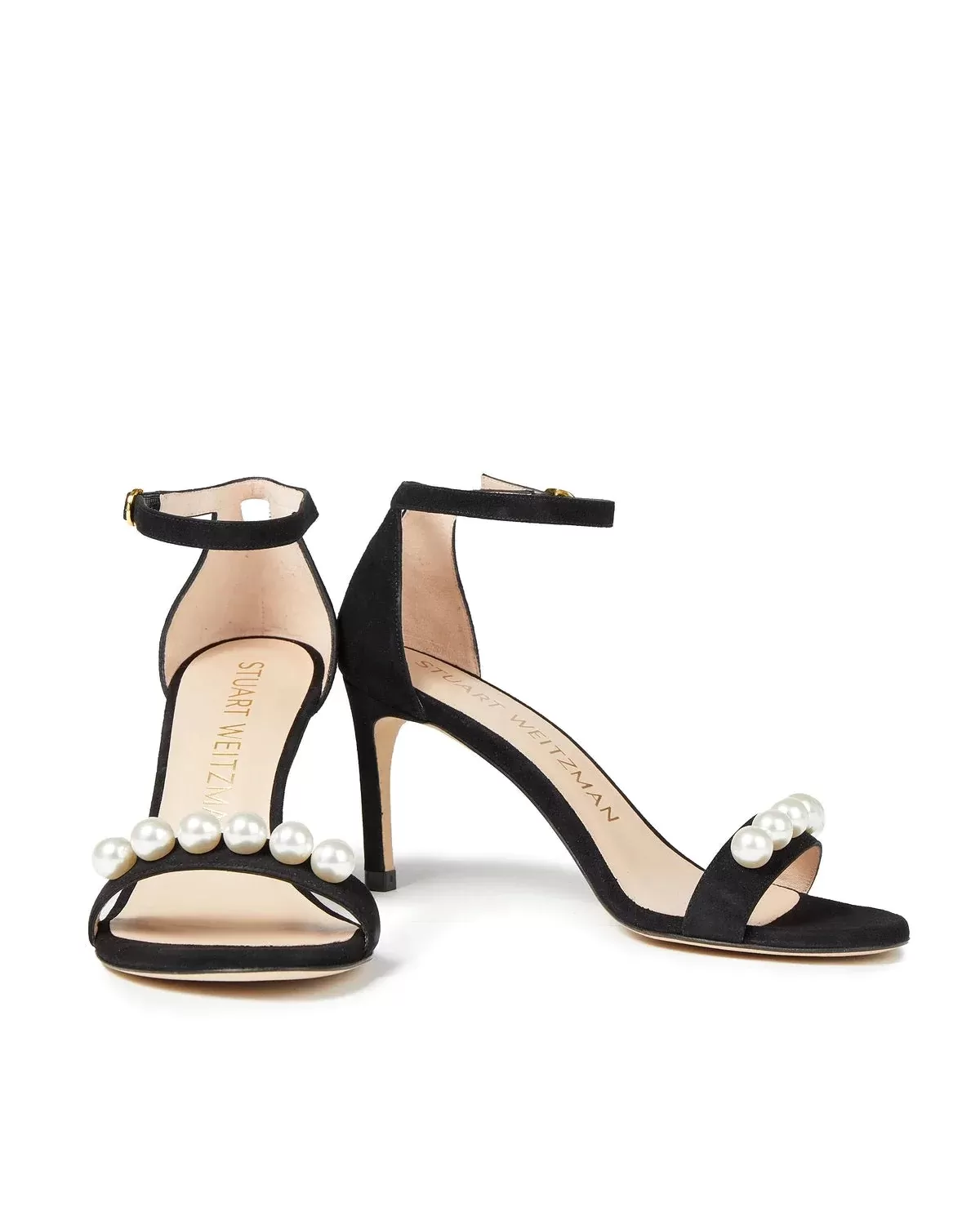 Stuart Weitzman Nunaked-Embellished Suede Sandals