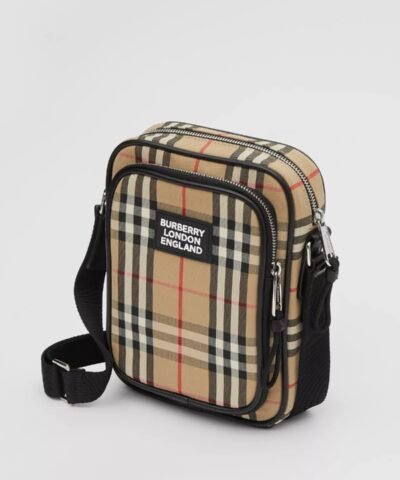 Burberry Vintage Check and Leather Crossbody Bag