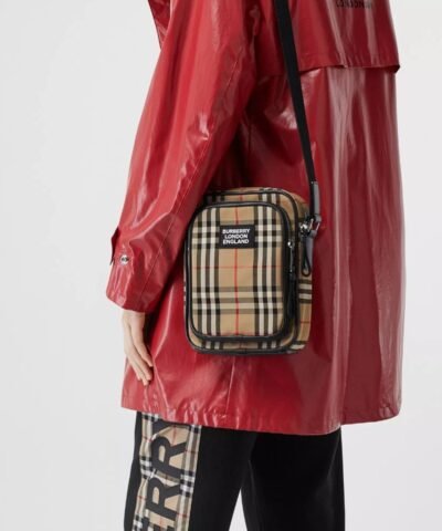 Burberry Vintage Check and Leather Crossbody Bag