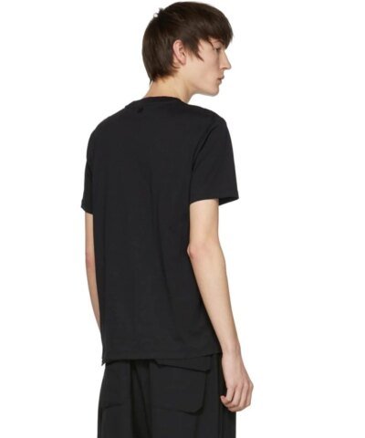 AMI Paris Crew Neck T-Shirt Smiley Patch, Black