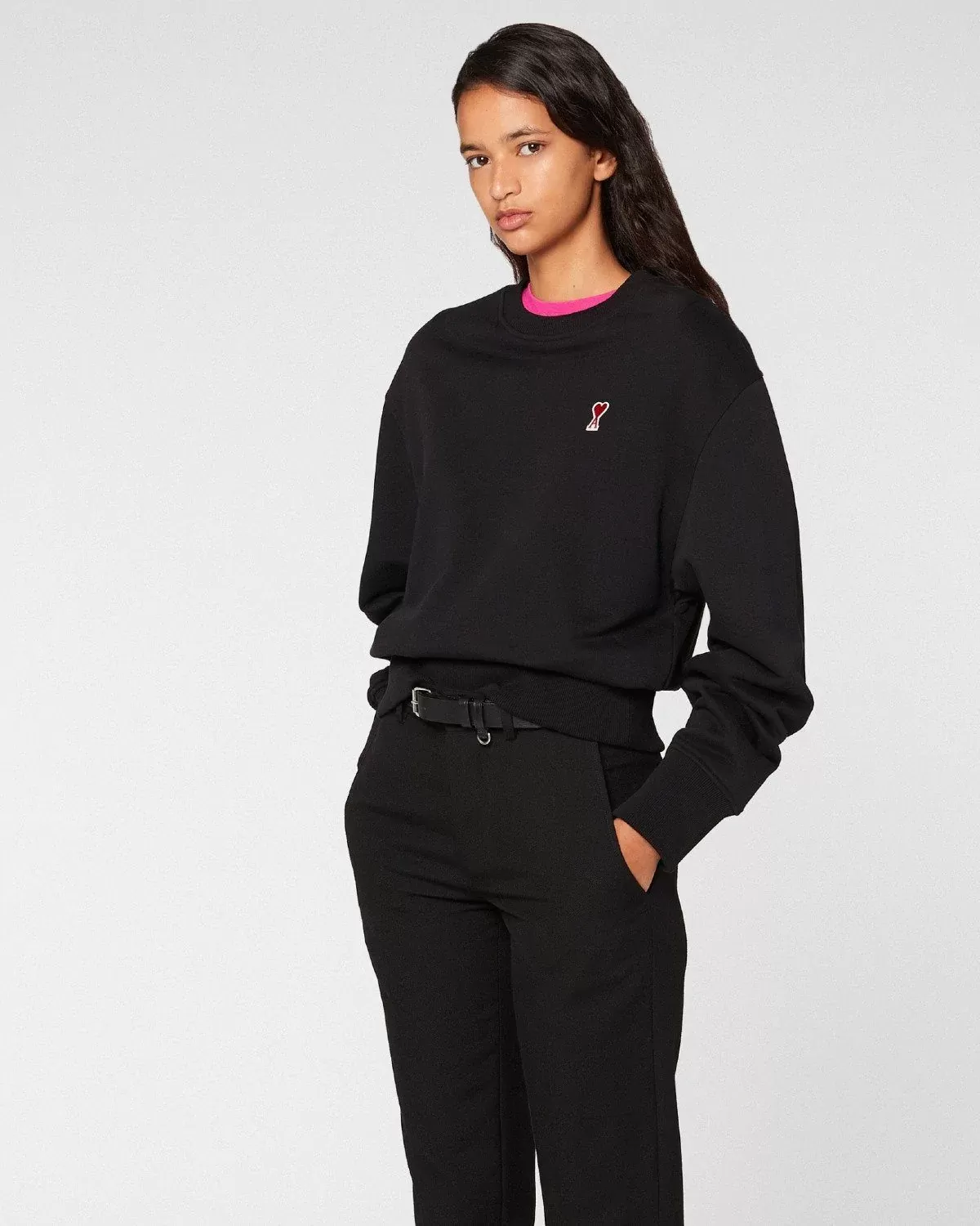 AMI Alexandre Mattiussi Crewneck Sweatshirt With Ami De Coeur Logo