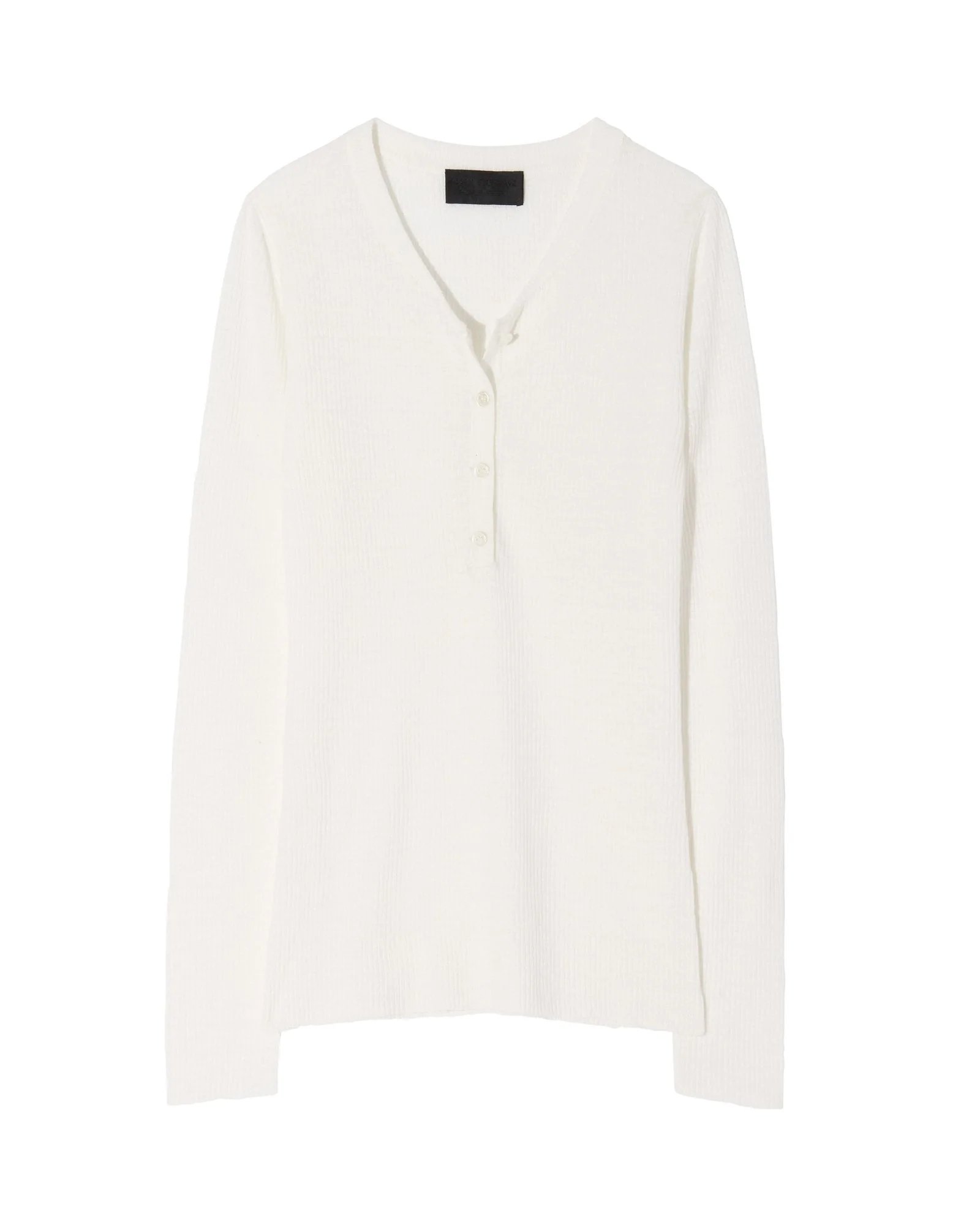 Nili Lotan Michelle White Rib Henley