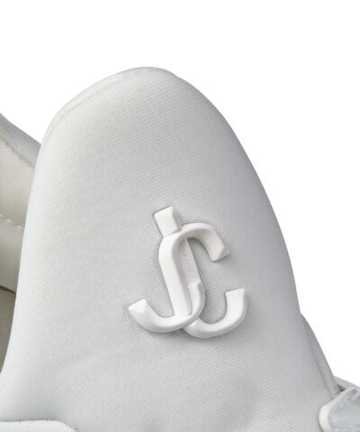 Jimmy Choo Cosmos/F White and Ballet Pink Low-Top Trainers