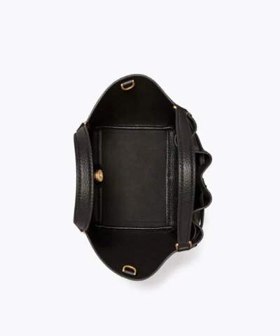 Tory Burch Mcgraw Dragonfly Mini Leather Satchel In Black