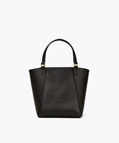 Tory Burch Mcgraw Dragonfly Mini Leather Satchel In Black