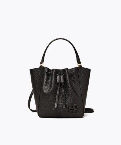 Tory Burch Mcgraw Dragonfly Mini Leather Satchel In Black