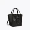 Tory Burch Mcgraw Dragonfly Mini Leather Satchel In Black