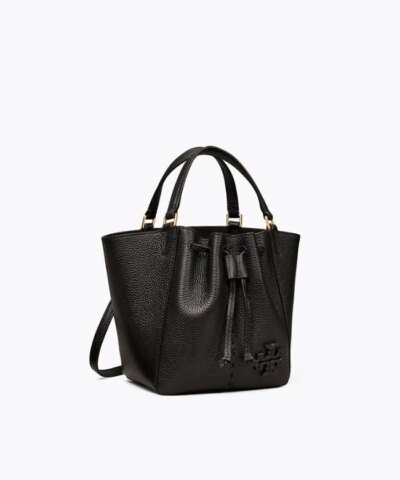 Tory Burch Mcgraw Dragonfly Mini Leather Satchel In Black