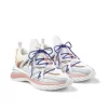 Jimmy Choo Cosmos/F White and Ballet Pink Low-Top Trainers