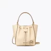 Tory Burch Mcgraw Dragonfly Mini Leather Satchel In Brie