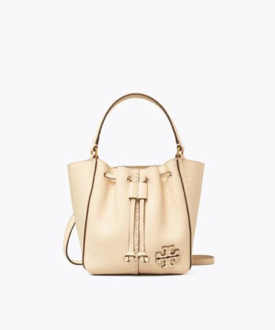 Tory Burch Mcgraw Dragonfly Mini Leather Satchel In Brie