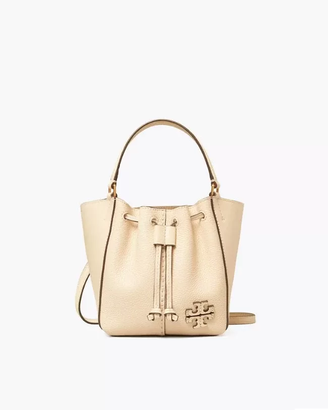 Tory Burch Mcgraw Dragonfly Mini Leather Satchel In Brie