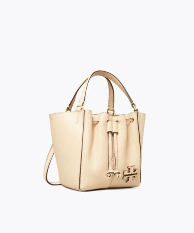 Tory Burch Mcgraw Dragonfly Mini Leather Satchel In Brie