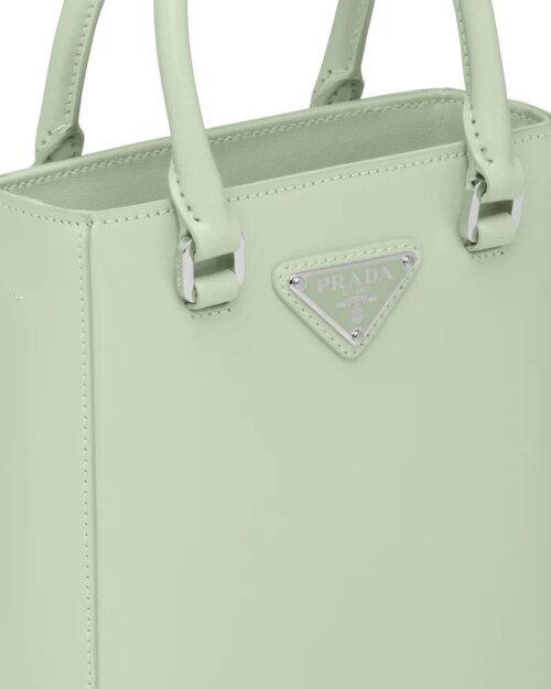 Prada Small Brushed Leather Tote