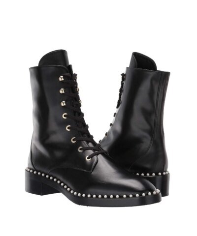 Stuart Weitzman Sondra Faux Pearl Combat Boots