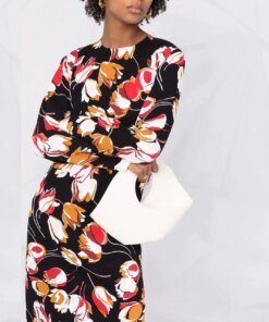Marni Abstract-Print Long-Sleeve Dress