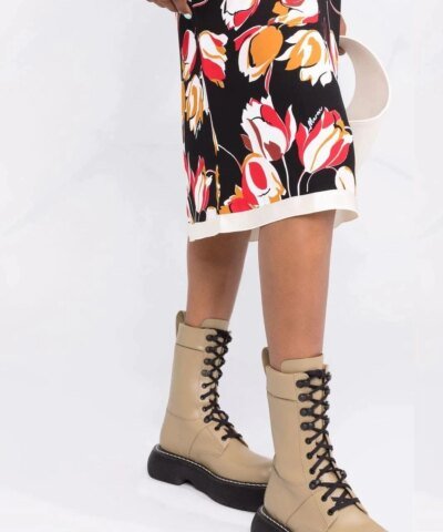 Marni Abstract-Print Long-Sleeve Dress