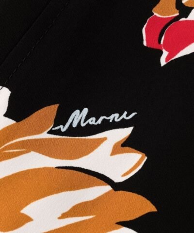 Marni Abstract-Print Long-Sleeve Dress