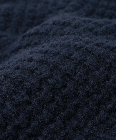 Madeleine Thompson Holby Waffle-Knit Cashmere Beanie, Navy