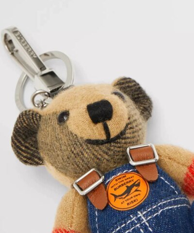 Burberry Thomas Bear Charm in Denim