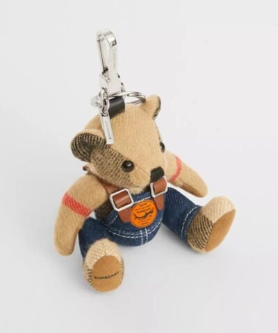 Burberry Thomas Bear Charm in Denim