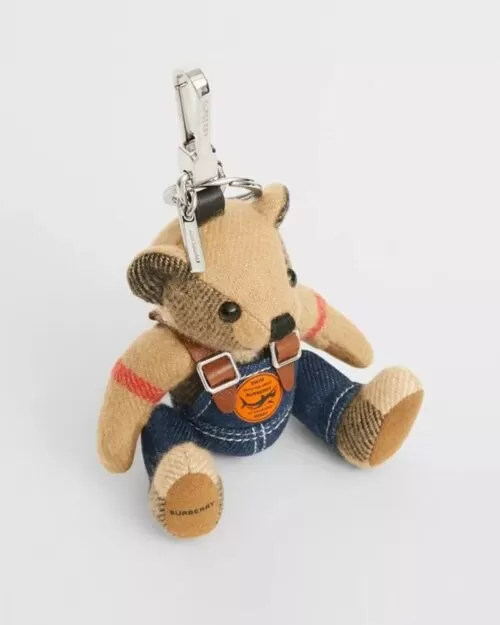 Burberry Thomas Bear Charm in Denim