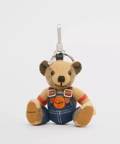 Burberry Thomas Bear Charm in Denim