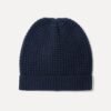 Madeleine Thompson Holby Waffle-Knit Cashmere Beanie, Navy