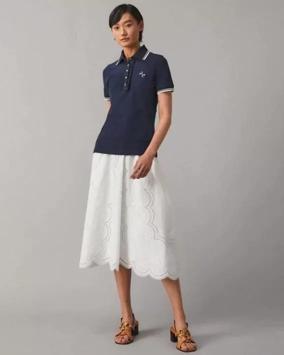 Tory Burch Ruffle Polo Shirt